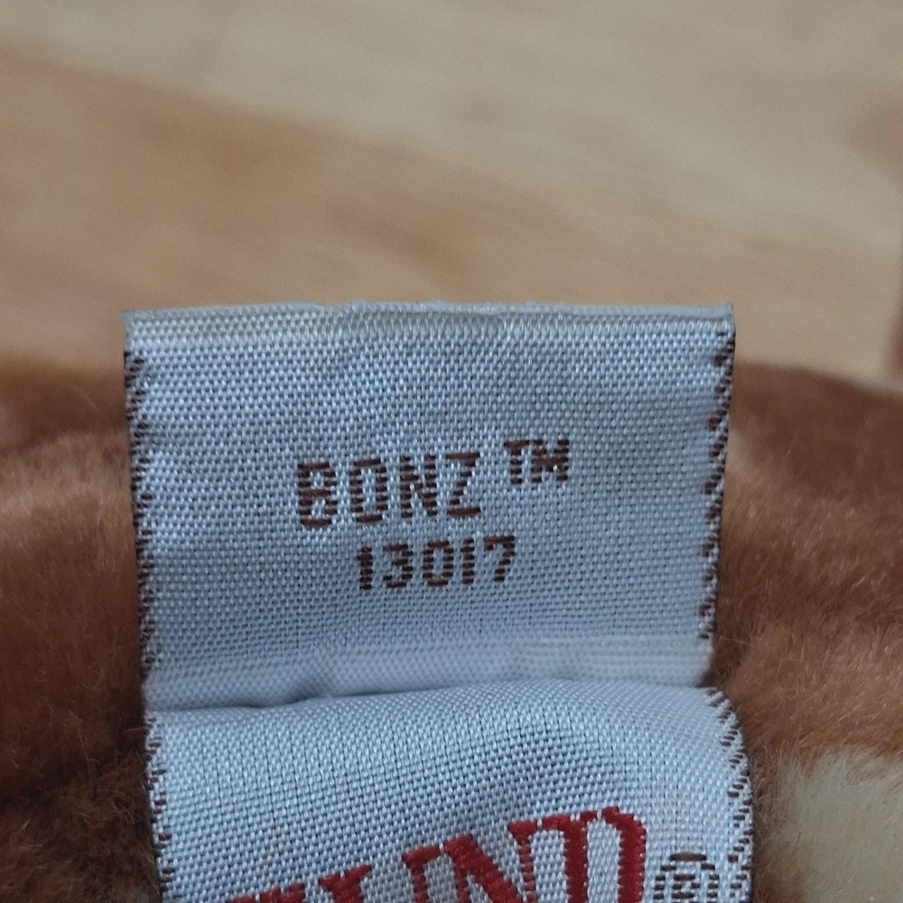 Vintage GUND Brown Puppy Bones Spots Dog BONZ #13017 Floppy Ears Snuggly Soft - Picture 8 of 9